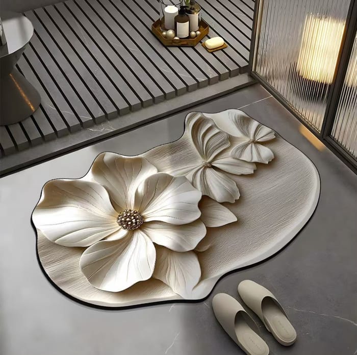 3D BloomDry Water-Absorbent Floor Mat