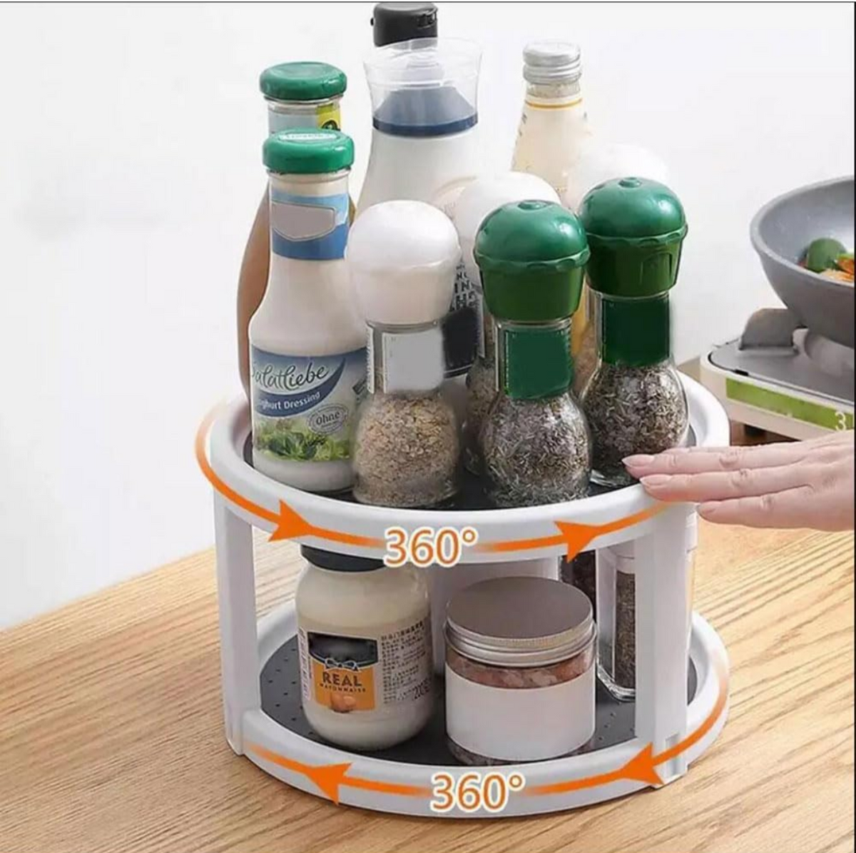 KitchenWala™ Spin & Grab 360° Rotating Kitchen Organizer 🌿🔄