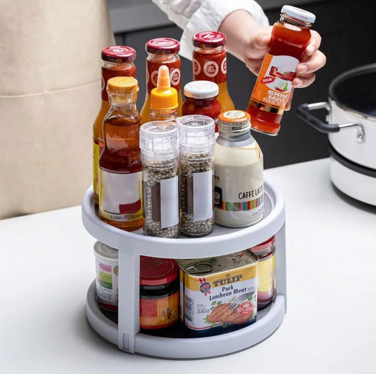 KitchenWala™ Spin & Grab 360° Rotating Kitchen Organizer 🌿🔄