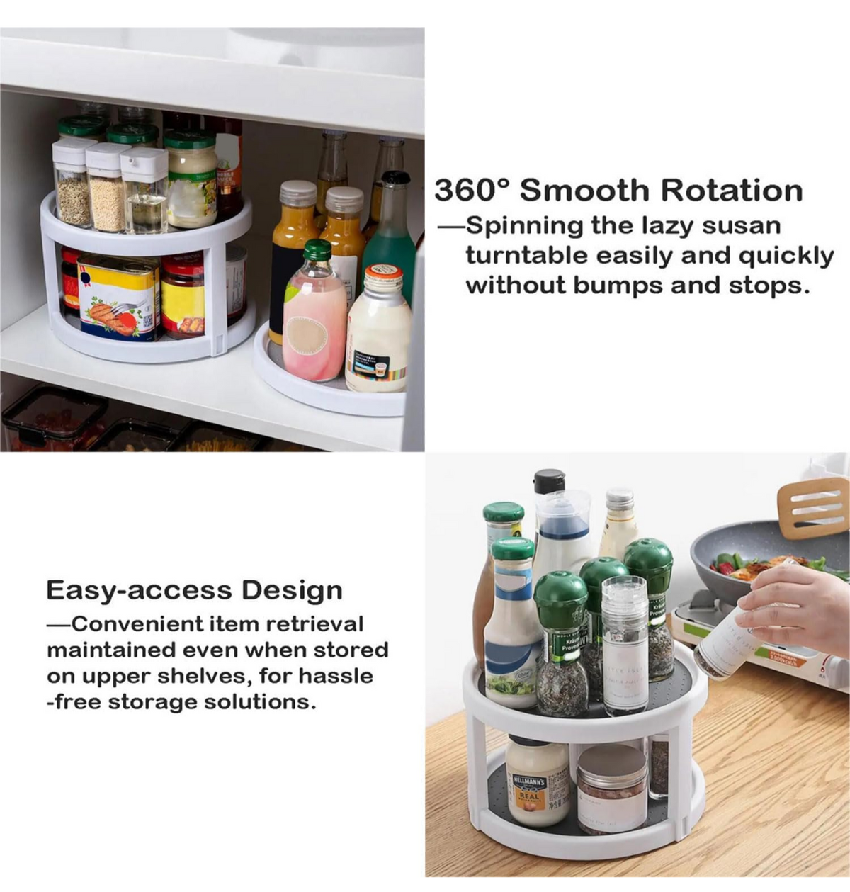 KitchenWala™ Spin & Grab 360° Rotating Kitchen Organizer 🌿🔄