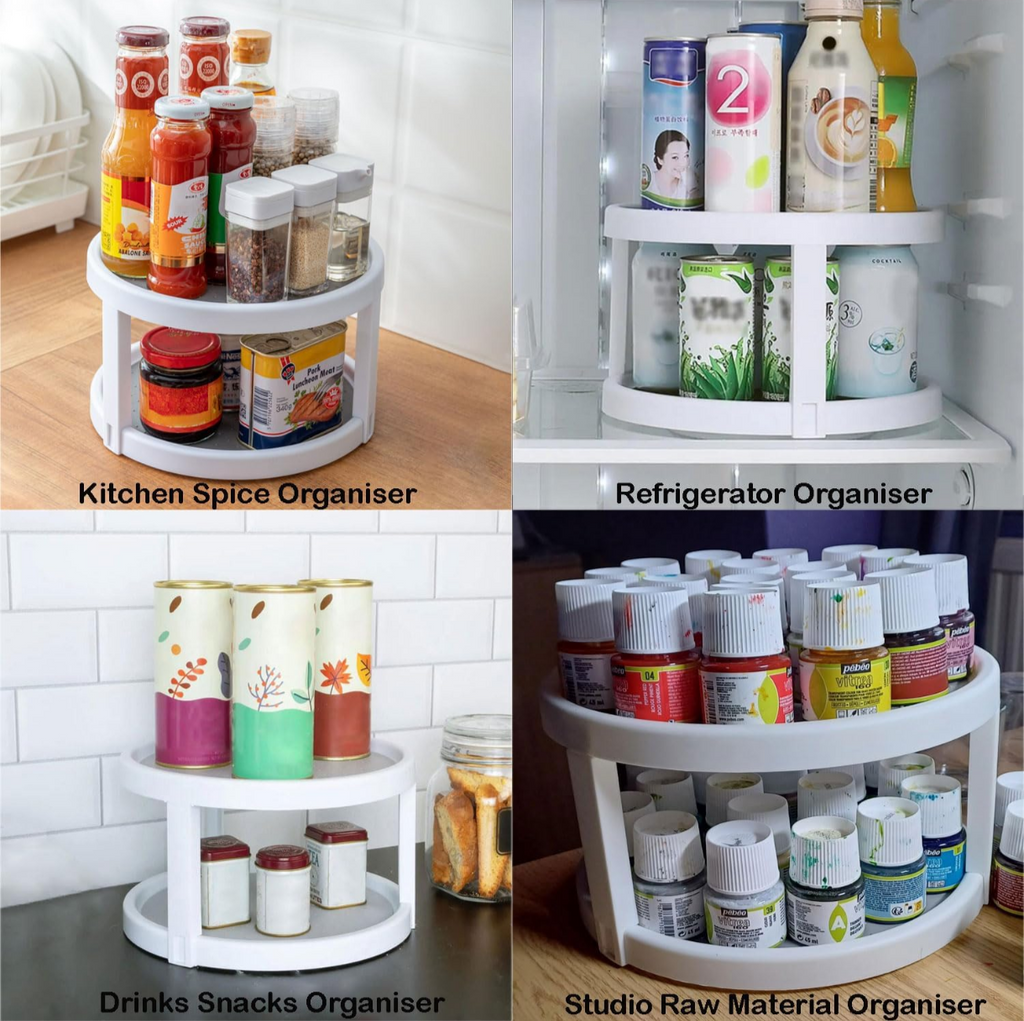 KitchenWala™ Spin & Grab 360° Rotating Kitchen Organizer 🌿🔄
