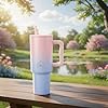 KitchenWala™ AquaGrip Premium Insulated Tumbler with Straw & Handle