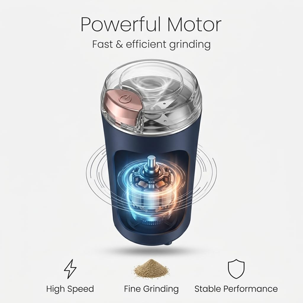 KitchenWala™ Stainless Steel Mini Electric Grinder