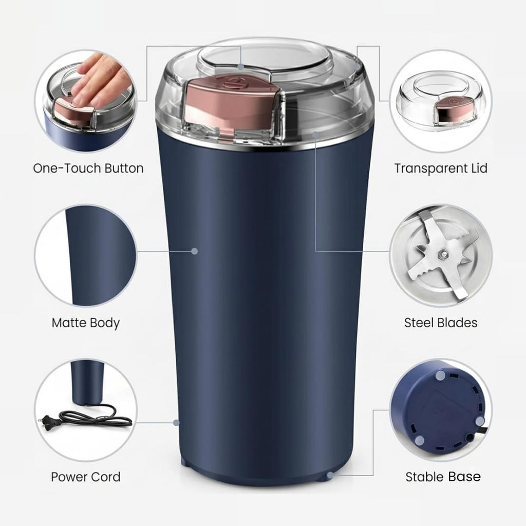 KitchenWala™ Stainless Steel Mini Electric Grinder