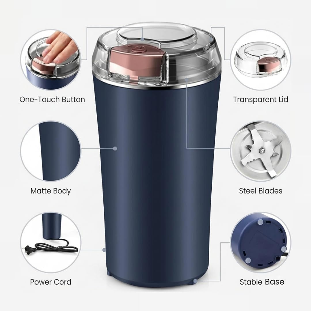 KitchenWala™ Stainless Steel Mini Electric Grinder
