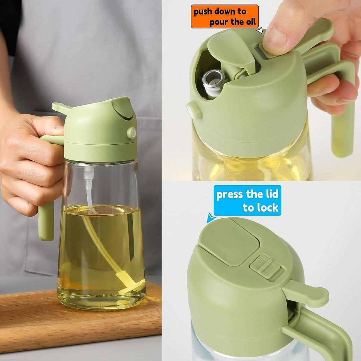 KitchenWala™ 2-in-1 Healthy Oil Saver Dispenser