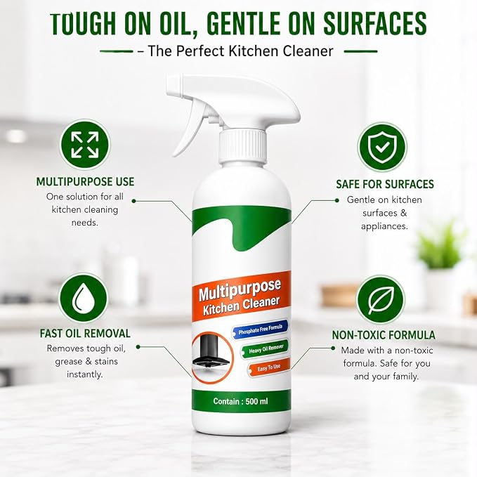 KitchenWala™ Ultra Magic Foam Kitchen Cleaner & Degreaser Spray (500ML)
